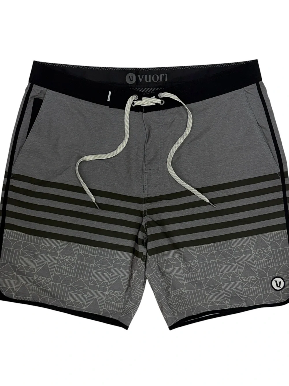 Vuori Cruise Board Shorts Mens 34 Grey 7” Performance Swim Beach Surf Trunk V314
